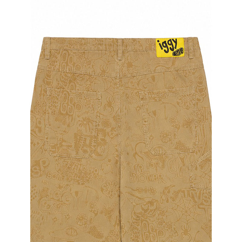 iggy(イギー)/ PRINTED PAINTER PANTS (iggy/E.S.P. Capsule Collection) -BEIGE-