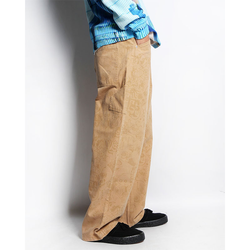 iggy(イギー)/ PRINTED PAINTER PANTS (iggy/E.S.P. Capsule Collection) -BEIGE-