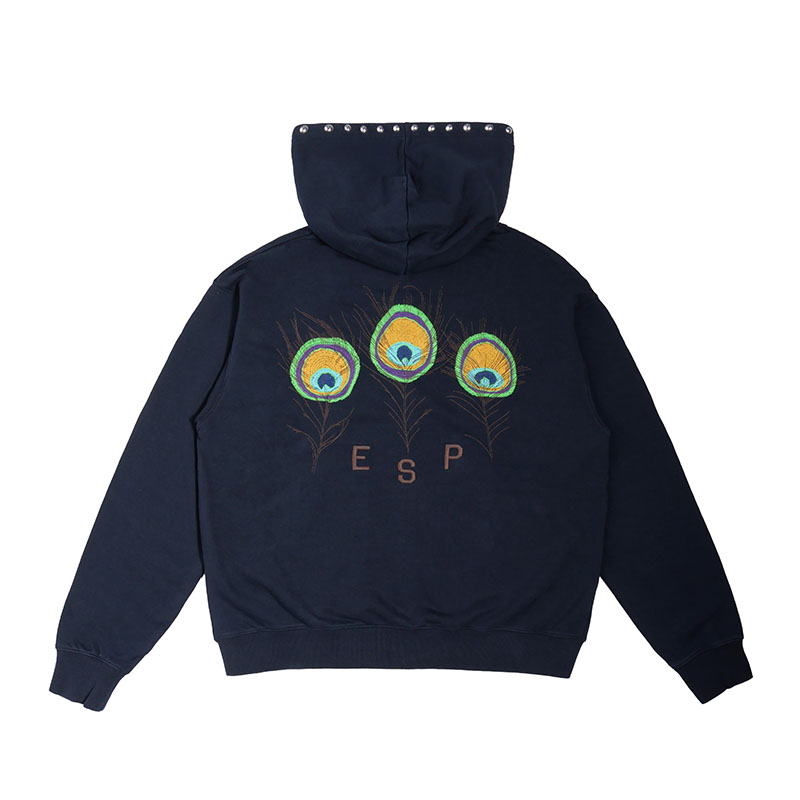 iggy(イギー)/ GARMENT DYE STUDDED HOODIE (iggy/E.S.P. Capsule Collection) -NAVY-