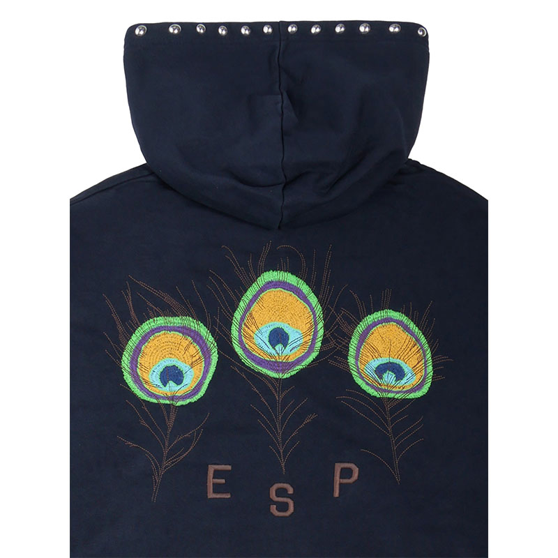 iggy(イギー)/ GARMENT DYE STUDDED HOODIE (iggy/E.S.P. Capsule Collection) -NAVY-