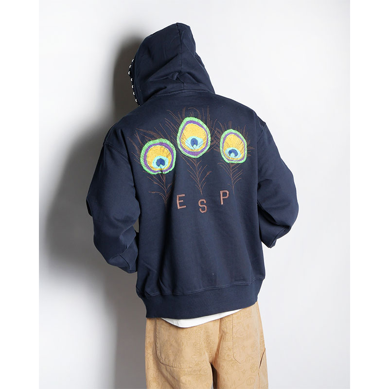 iggy(イギー)/ GARMENT DYE STUDDED HOODIE (iggy/E.S.P. Capsule Collection) -NAVY-