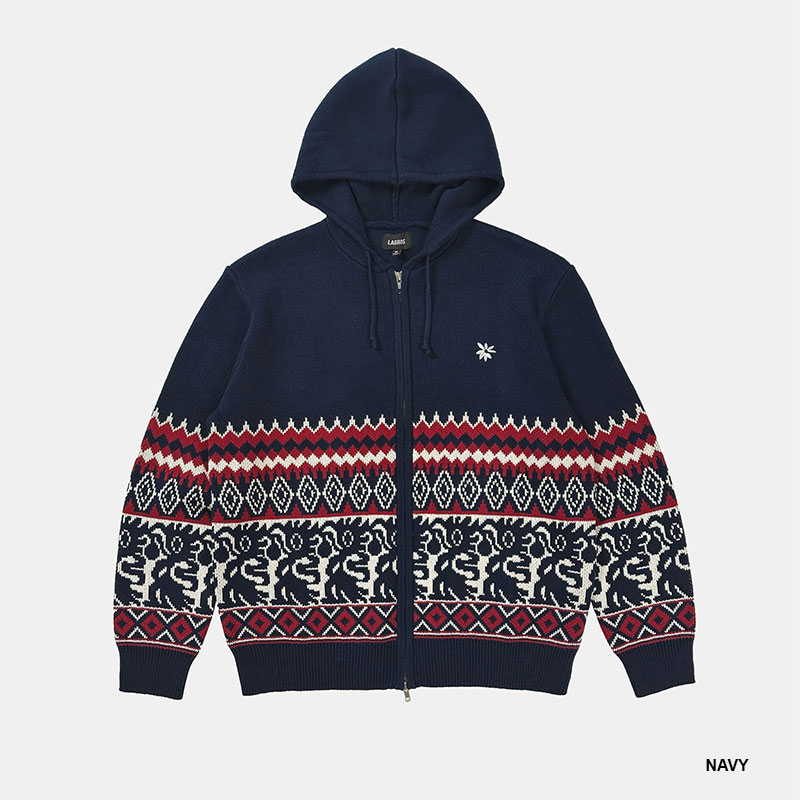 LABROS(ラブロス)/ TRIBAL HOODED ZIP SWEATER -2.COLOR-