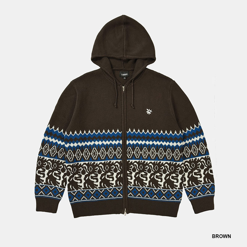 LABROS(ラブロス)/ TRIBAL HOODED ZIP SWEATER -2.COLOR-
