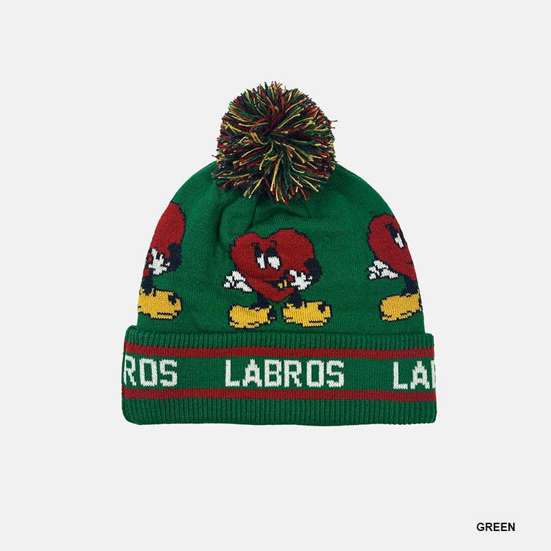 LABROS(ラブロス)/ HEARTIE POM BEANIE -3.COLOR-