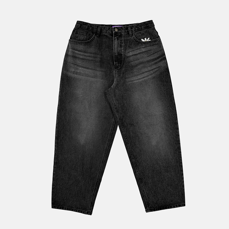 LABROS(ラブロス)/ SMART DAISY CAT BRUSH BAGGY JEANS -BLACK-