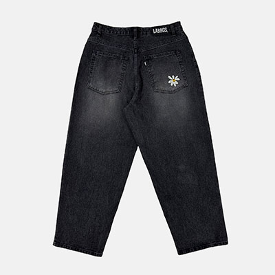 LABROS(ラブロス)/ SMART DAISY CAT BRUSH BAGGY JEANS -BLACK-