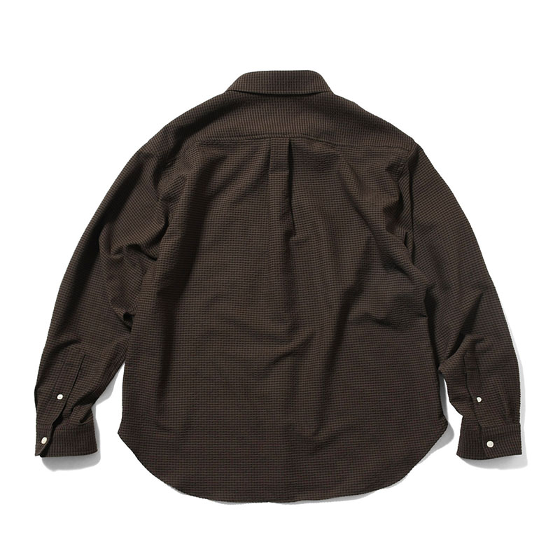LFYT(エルエフワイティー)/ SEERSUCKER BIG SHIRT -BROWN-