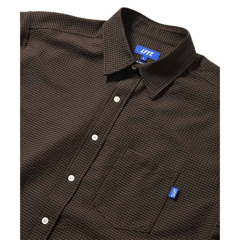 LFYT(エルエフワイティー)/ SEERSUCKER BIG SHIRT -BROWN-