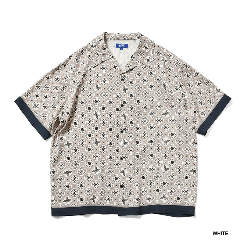 LFYT(エルエフワイティー)/ ARABESQUE PATTERN OPEN COLLAR SHIRT -2.COLOR-