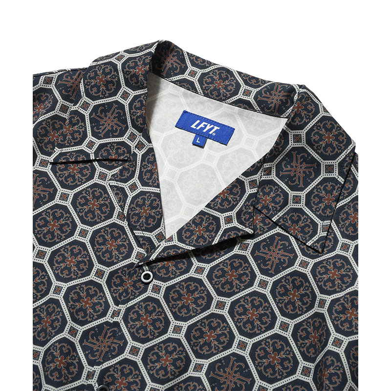 LFYT(エルエフワイティー)/ ARABESQUE PATTERN OPEN COLLAR SHIRT -2.COLOR-
