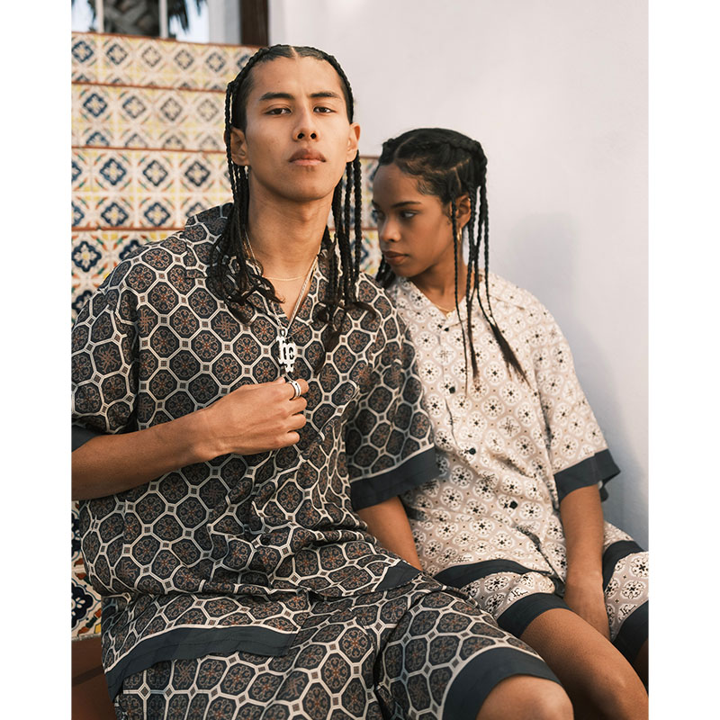 LFYT(エルエフワイティー)/ ARABESQUE PATTERN OPEN COLLAR SHIRT -2.COLOR-