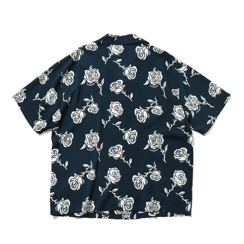 LFYT(エルエフワイティー)/ ROSE OPEN COLLAR SHIRT -NAVY-