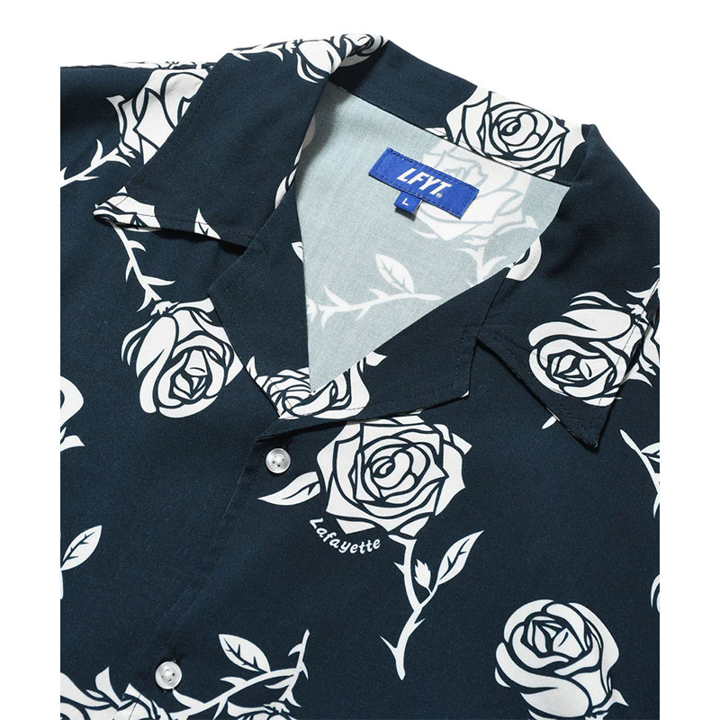 LFYT(エルエフワイティー)/ ROSE OPEN COLLAR SHIRT -NAVY-