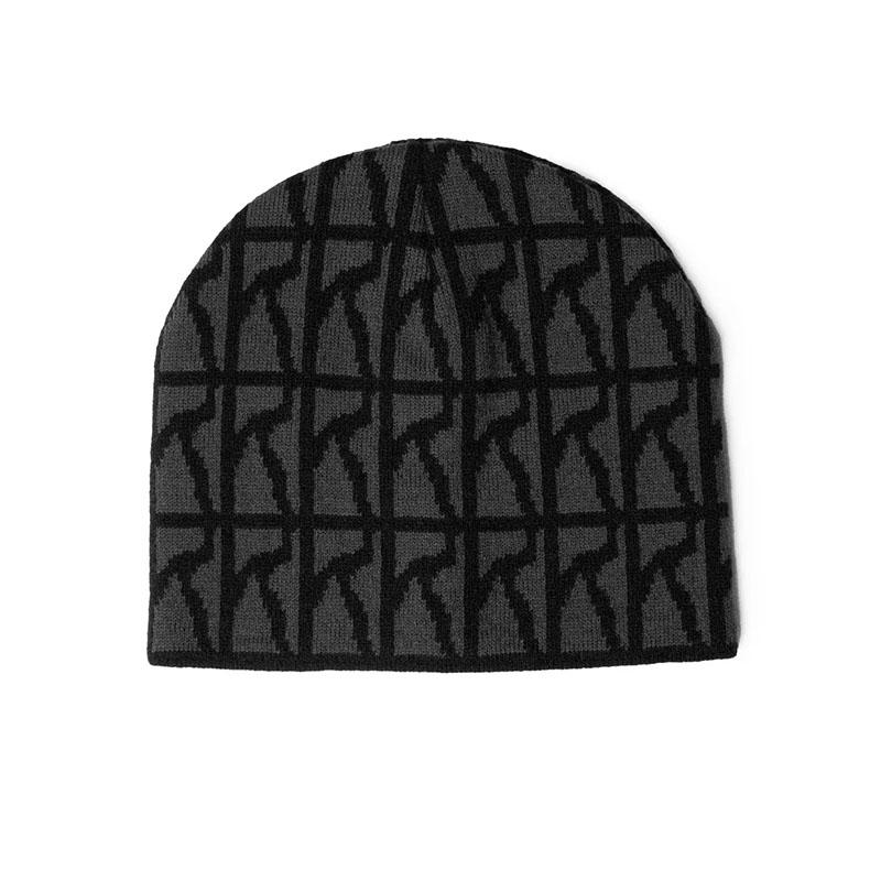 Poetic Collective(ポエティックコレクティブ)/ Skull Beanie -BLACK-