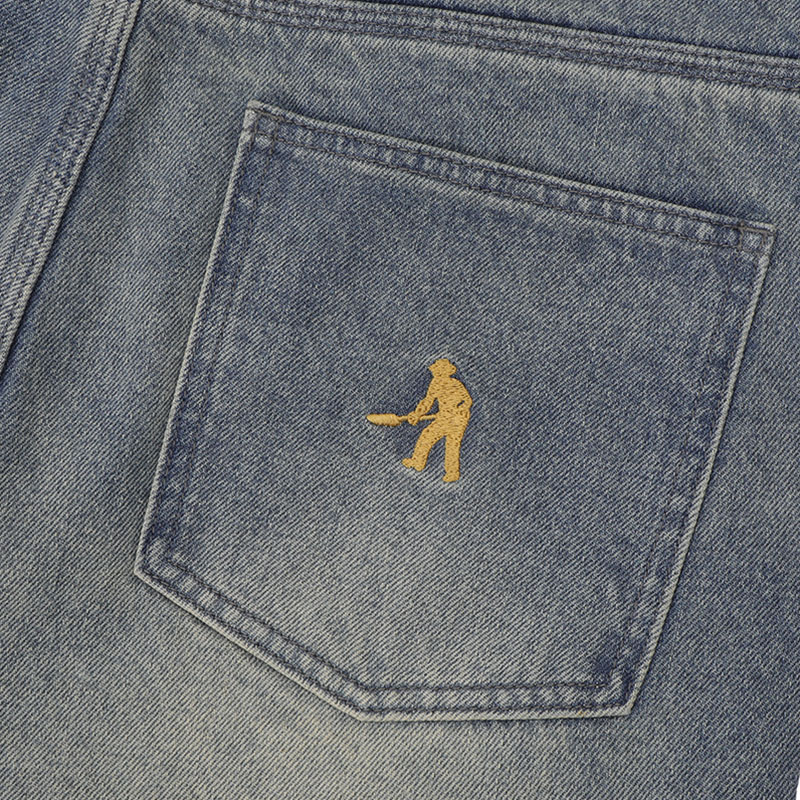 PASS PORT(パスポート)/ Workers Club Straight Leg Jean -FADED WASH GREY-