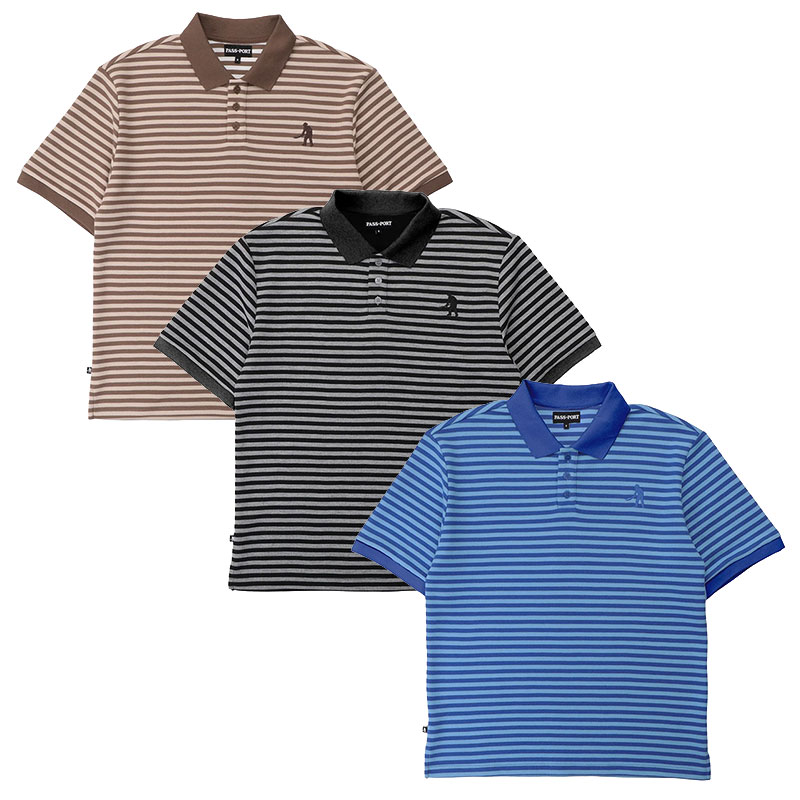 PASS PORT(パスポート)/ Striped Polo -3.COLOR-