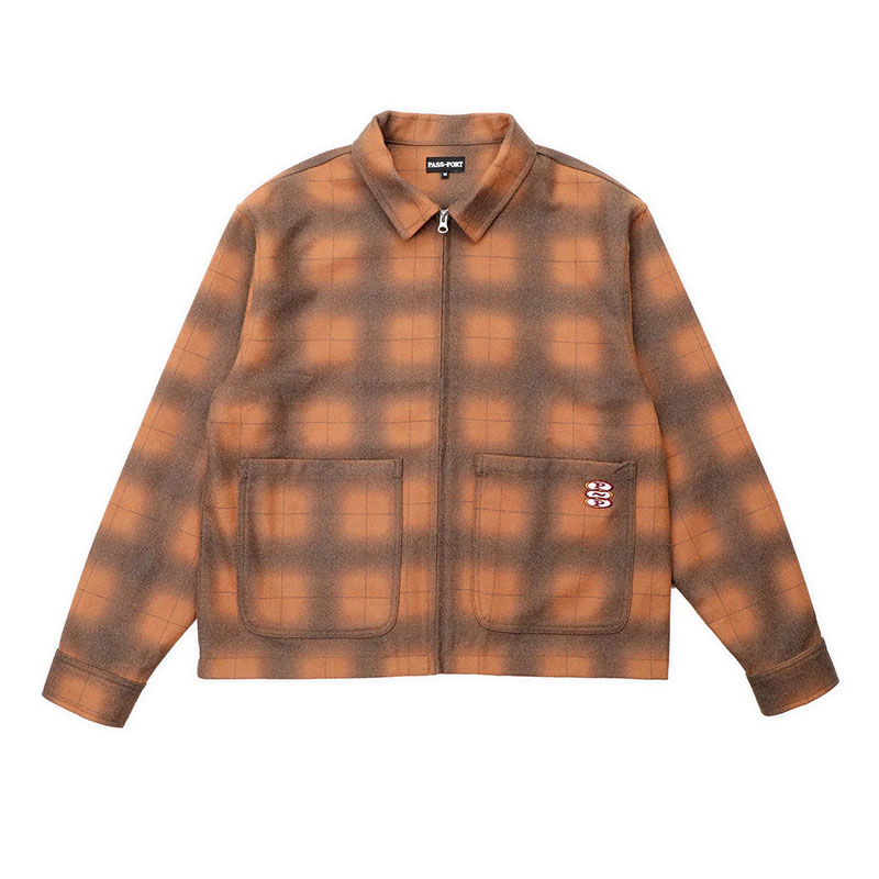 PASS PORT(パスポート)/ Workers Plaid Jacket -ORANGE-