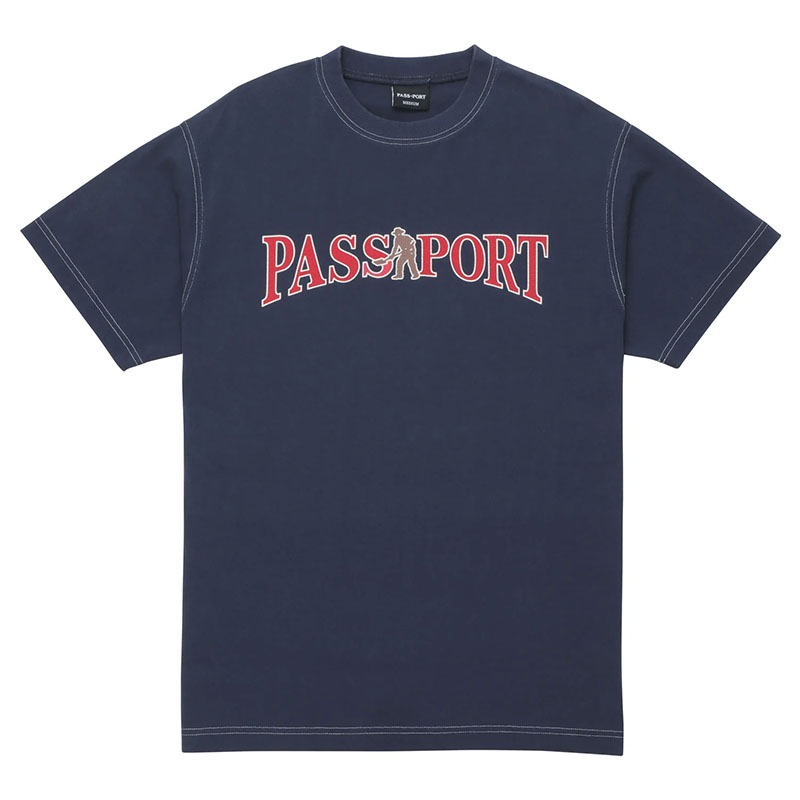 PASS PORT(パスポート)/ Official Contrast Tee -NAVY-