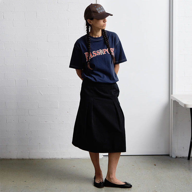 PASS PORT(パスポート)/ Official Contrast Tee -NAVY-