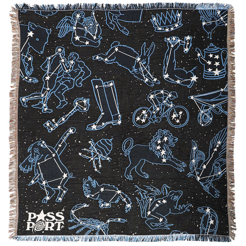 PASS PORT(パスポート)/ Stargazer Throw Blanket -BLACK-