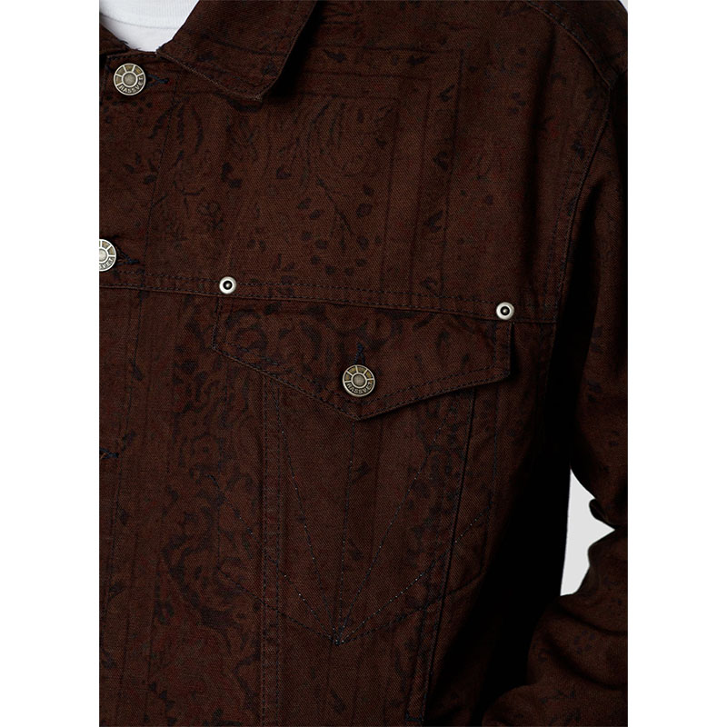 RASSVET(ラスベート)/ SUN DYED ALLOVER PRINTED DENIM JACKET -MULTI-