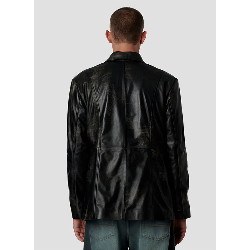 RASSVET(ラスベート)/ THIN LEATHER BLAZER -BLACK-