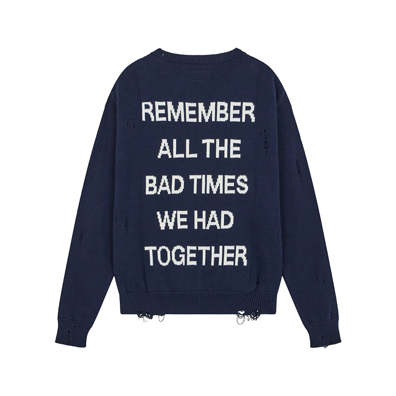 RASSVET(ラスベート)/ STATEMENT SWEATER -DARK NAVY-