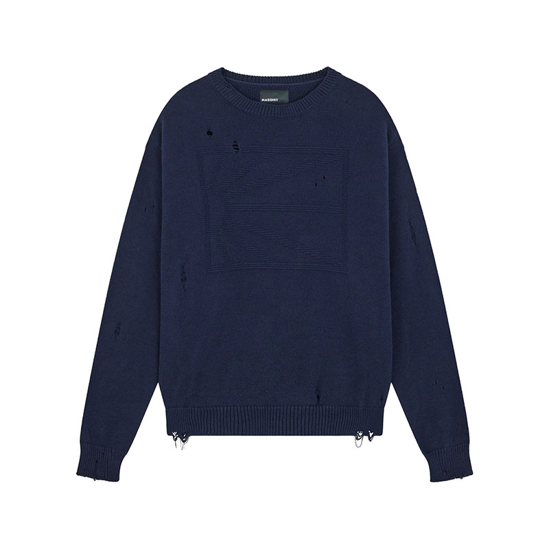 RASSVET(ラスベート)/ STATEMENT SWEATER -DARK NAVY-