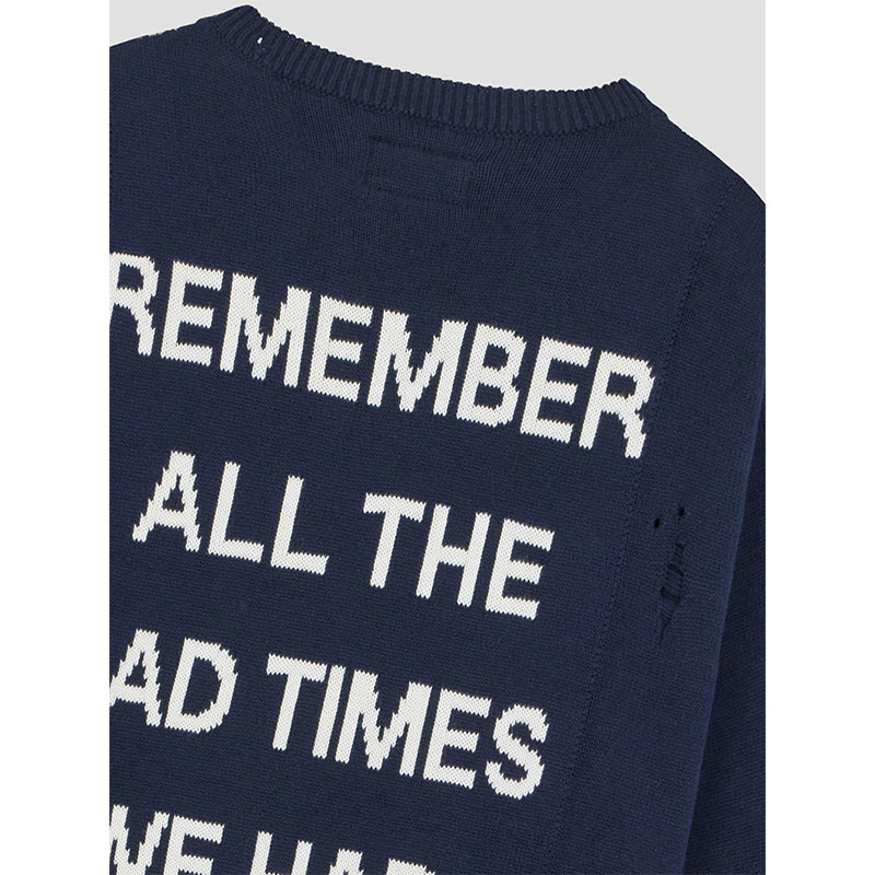 RASSVET(ラスベート)/ STATEMENT SWEATER -DARK NAVY-