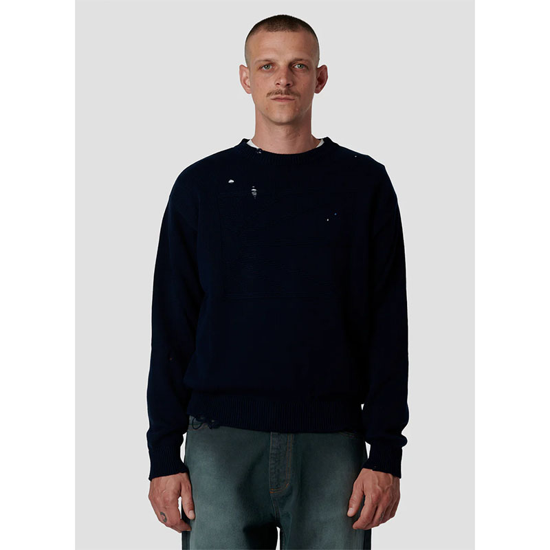 RASSVET(ラスベート)/ STATEMENT SWEATER -DARK NAVY-