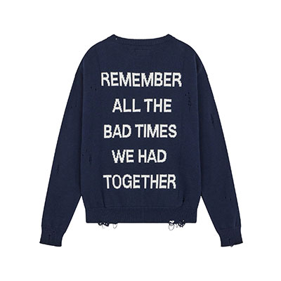 RASSVET(ラスベート)/ STATEMENT SWEATER -DARK NAVY-