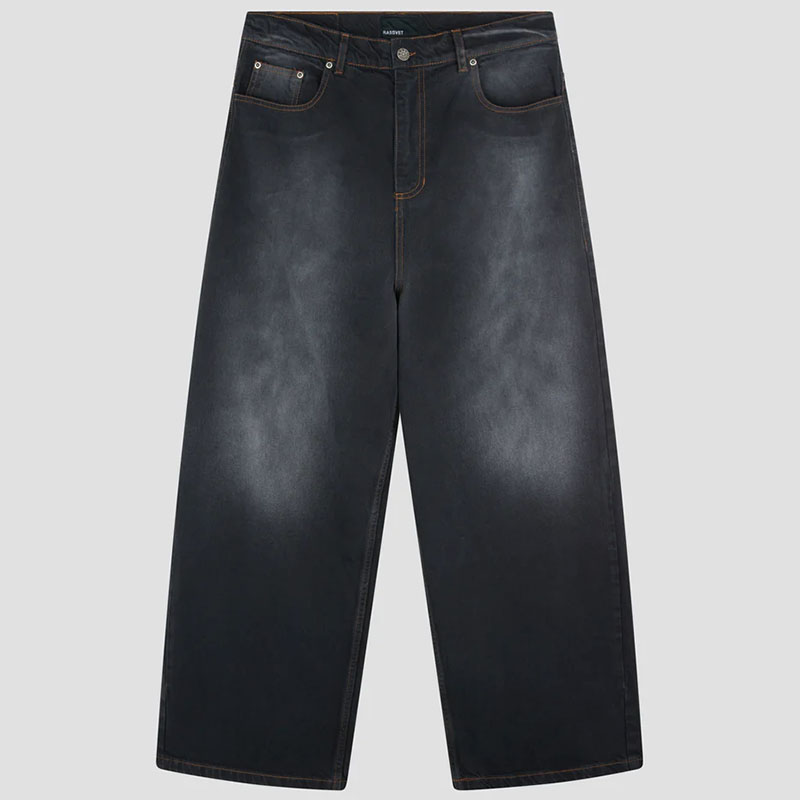 RASSVET(ラスベート)/ SUN DYED EXTRA BAGGY DENIM PANTS -BLACK-