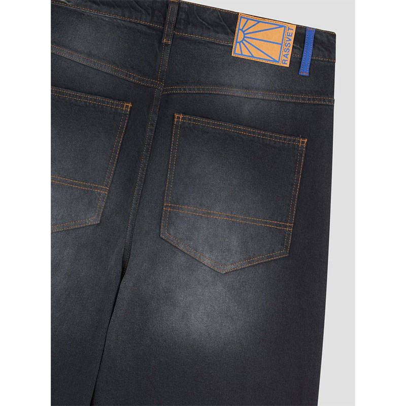 RASSVET(ラスベート)/ SUN DYED EXTRA BAGGY DENIM PANTS -BLACK-