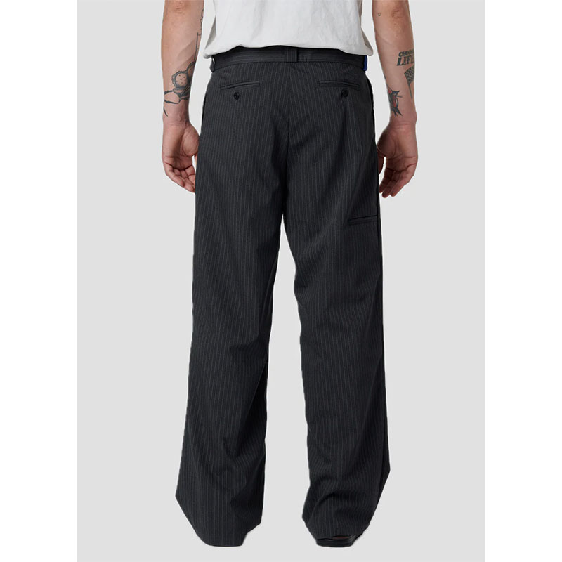 RASSVET(ラスベート)/ PIN STRIPE SLACKER CHINO PANTS -DARK GREEN-