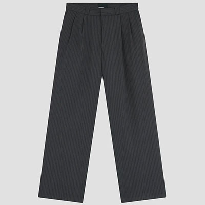 RASSVET(ラスベート)/ PIN STRIPE SLACKER CHINO PANTS -DARK GREEN-