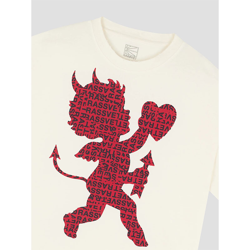 RASSVET(ラスベート)/ DEVIL TEE SHIRT -WHITE-