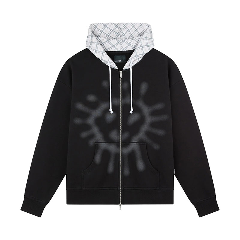 RASSVET(ラスベート)/ SUN GADED ZIP HOODIE -BLACK-