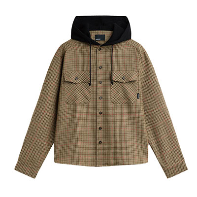RASSVET(ラスベート)/ HOODED WOOL COMBO OVERSHIRT -BROWN-