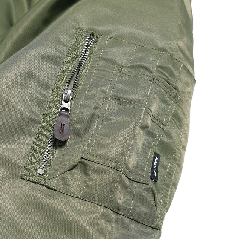 RASSVET(ラスベート)/ HOODED N-2B BOMBER JACKET -GREEN-