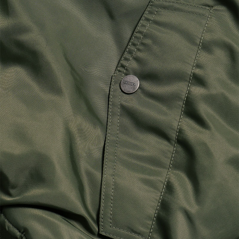 RASSVET(ラスベート)/ HOODED N-2B BOMBER JACKET -GREEN-