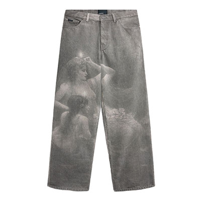 RASSVET(ラスベート)/ NYMPH BAGGY DENIM PANTS -BLACK-