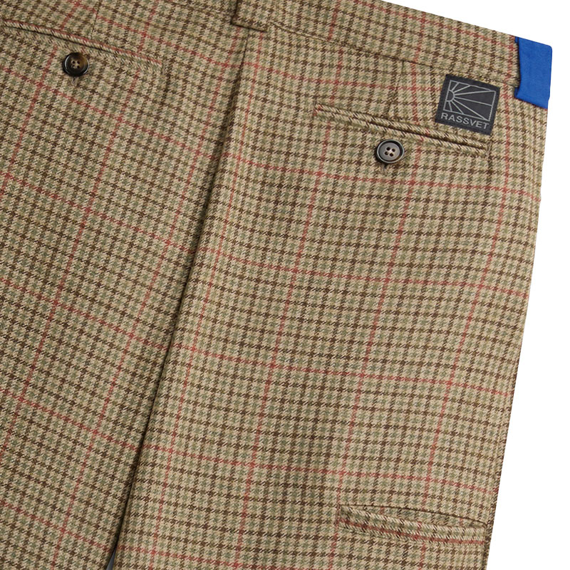 RASSVET(ラスベート)/ WOOL PLEATED PANTS -BROWN-