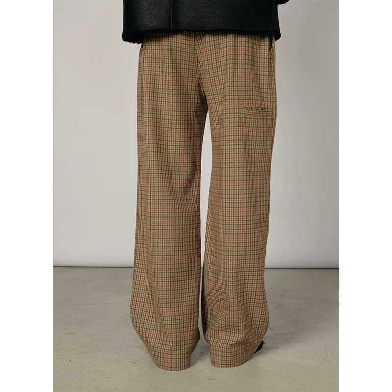 RASSVET(ラスベート)/ WOOL PLEATED PANTS -BROWN-