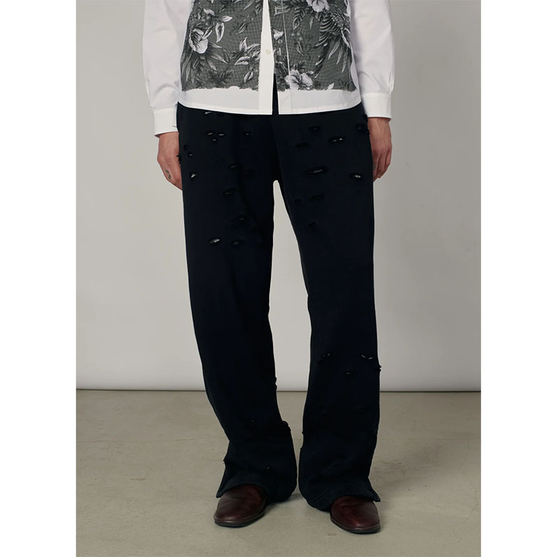 RASSVET(ラスベート)/ THERMAL LINED ZIP SWEATPANTS -BLACK-