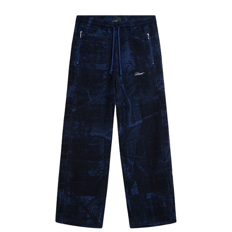 RASSVET(ラスベート)/ CONCEALED WASHED WAFFLE THERMAL PANTS -BLUE-