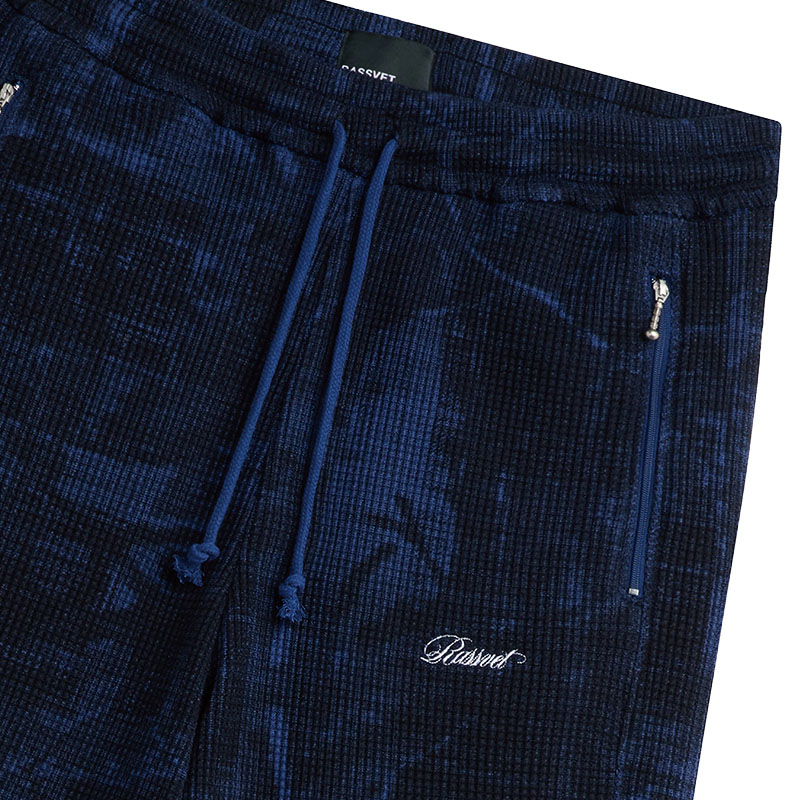 RASSVET(ラスベート)/ CONCEALED WASHED WAFFLE THERMAL PANTS -BLUE-