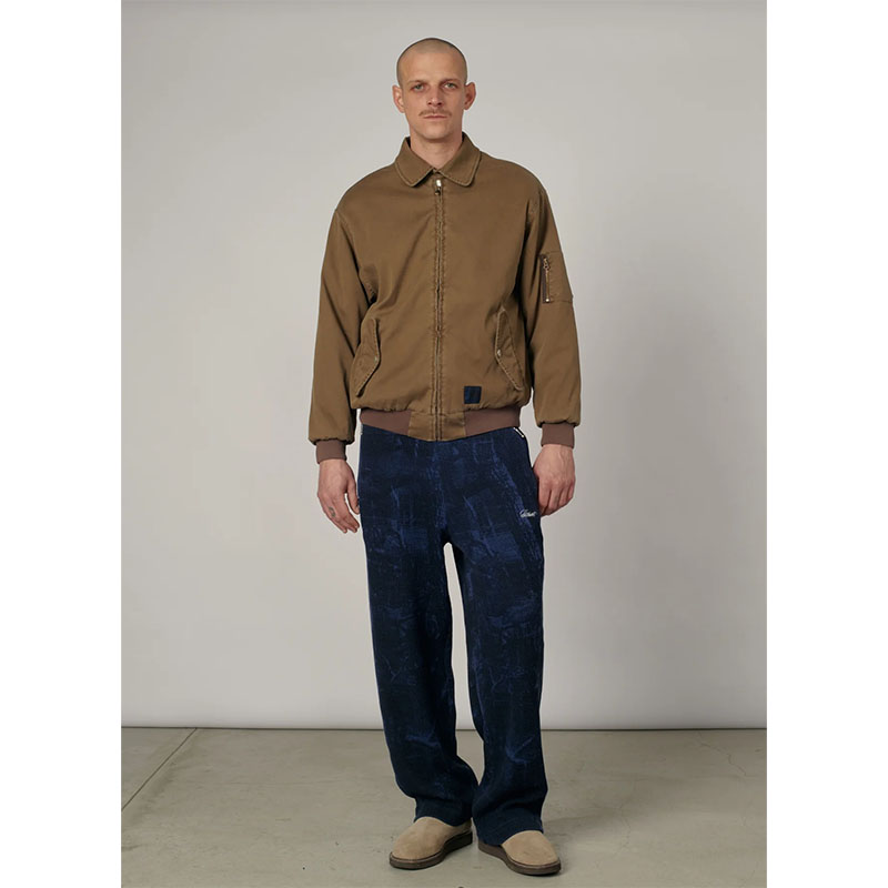 RASSVET(ラスベート)/ CONCEALED WASHED WAFFLE THERMAL PANTS -BLUE-