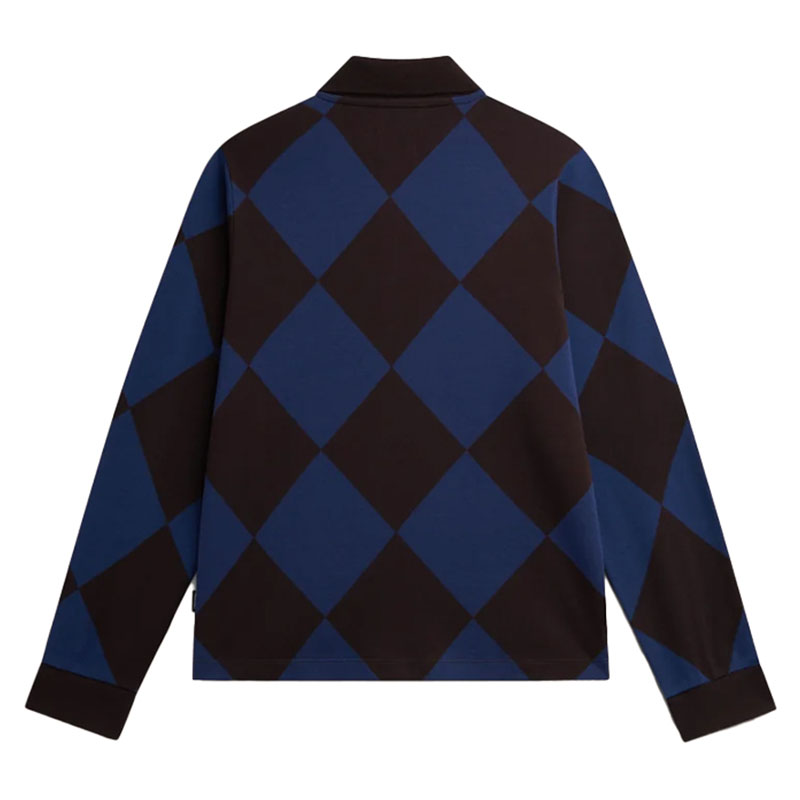 RASSVET(ラスベート)/ JACQUARD LS FOOTBALL JERSEY -BLUE-