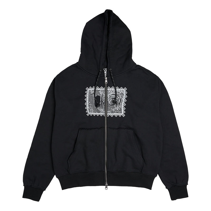 TOKEN(トークン)/ SLICED ZIP HOODIE -BLACK-
