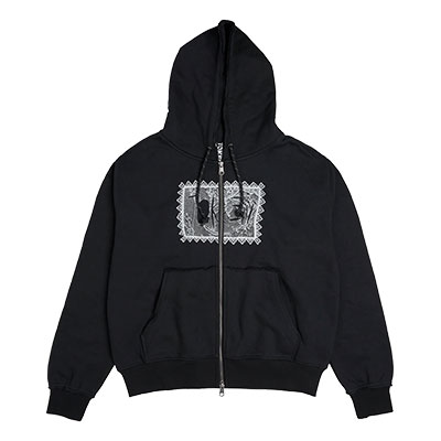 TOKEN(トークン)/ SLICED ZIP HOODIE -BLACK-